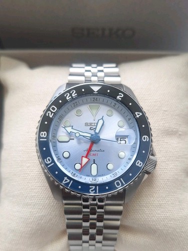 Seiko sports gmt ice blue - seiko,